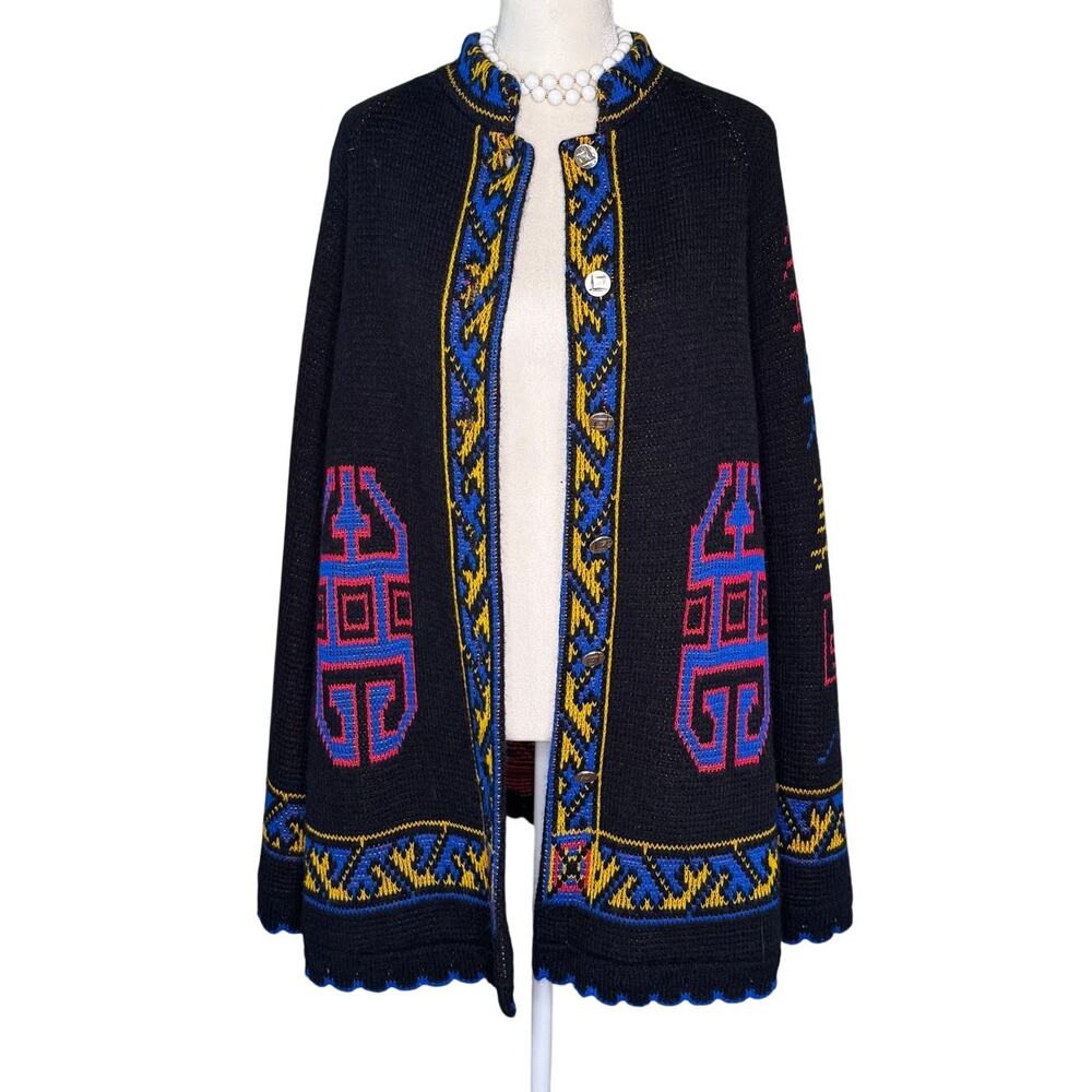 VINTAGE STURBRIDGE ASIAN INSPIRED PONCHO /CAPE.
